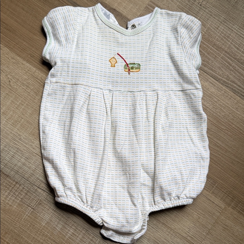White Baby Bodysuit with Embroidery